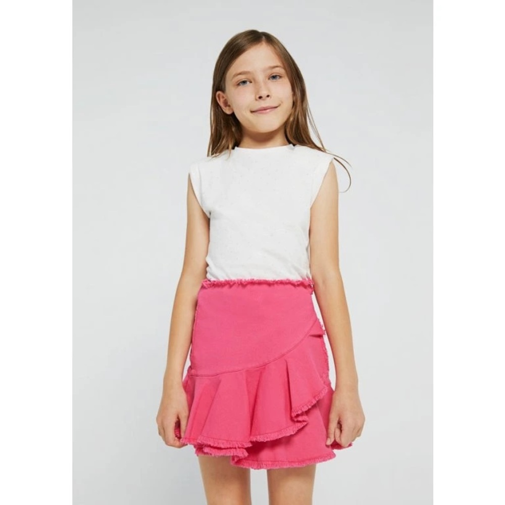 Size 10 Girls Mayoral Bright Pink Ruffle Skirt for Kids